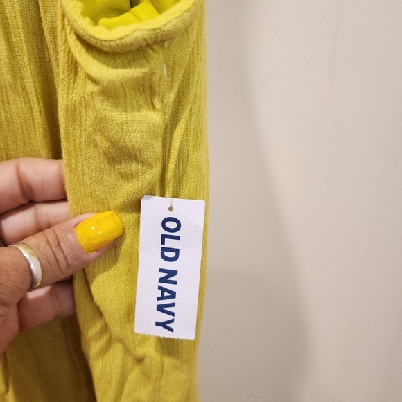 Old Navy Yellow Neon Rayon Plus size Sleevesless midi dress size XXL NWT - Picture 4 of 13